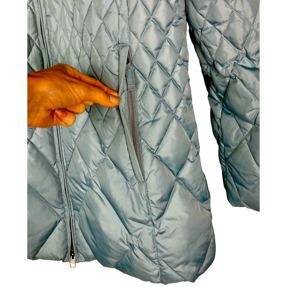Eddie Bauer Down Puffer Mid Length Jacket Removable Hood Women’s Quilted Coat - Picture 2 of 9
